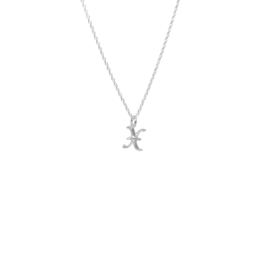 IX X Letter Charm Silver