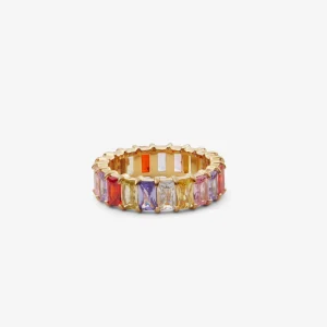 MULTICOLOR BAGUETTE RING Gold