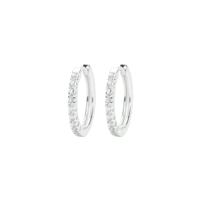 IX Eternity White Earrings Silver