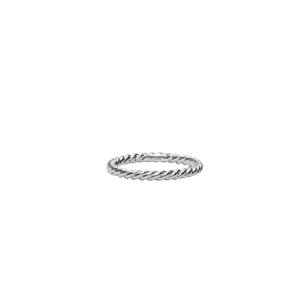 IX Rope Ring Silver