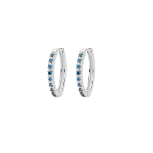 IX ETERNITY BLUE EARRINGS SILVER